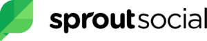 green leaf to the left of the sprout social logo in black